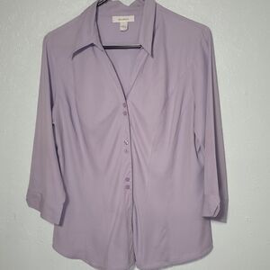 Soft Lavender Dressbarn Blouse - Size Large